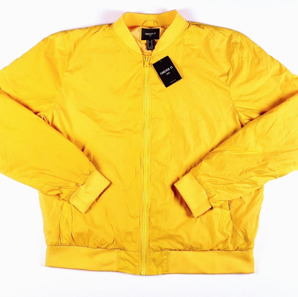 FOREVER 21 Yellow Bomber Jacket